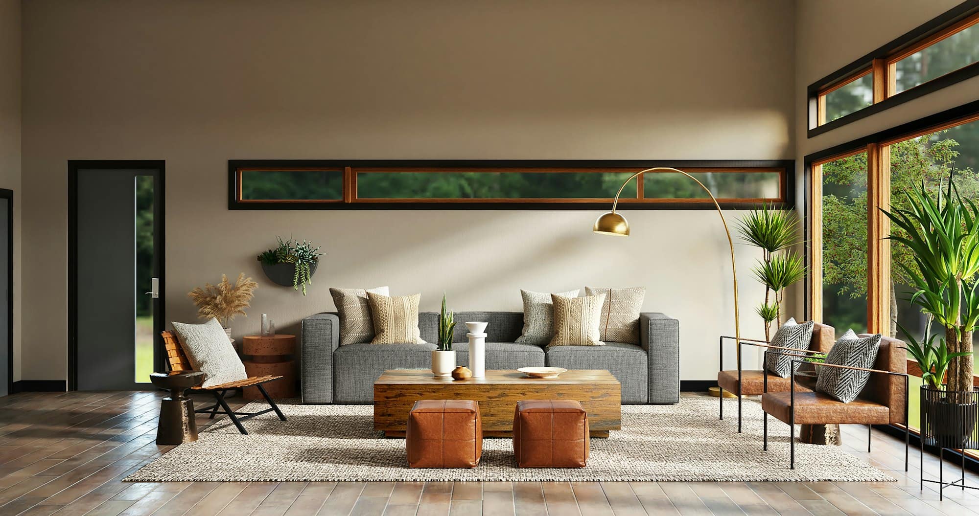 Warm woonkamerinterieur met hout en natuurlijk licht, interieurontwerp in Noord-Brabant